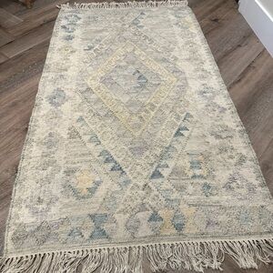 Handwoven Wool Area Rug, 36”x 61”